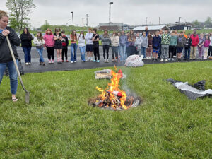 Preston County students assist with flag retirement